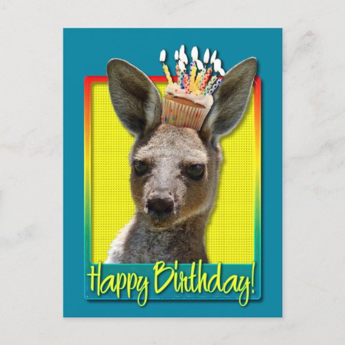 Birthday Cupcake _ Kangaroo Postcard