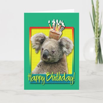 Birthday Cupcake - Koala Card by FrankzPawPrintz at Zazzle