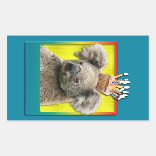 Birthday Cupcake _ Koala Rectangular Sticker