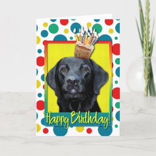 Birthday Cupcake - Labrador - Black - Gage Card