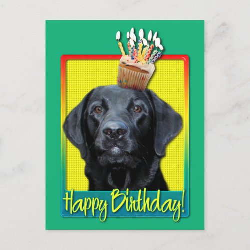 Birthday Cupcake _ Labrador _ Black _ Gage Postcard