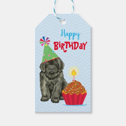 Birthday Cupcake Newfoundland Gift Tags