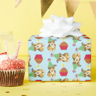 Birthday Cupcake Pembroke Welsh Corgi Wrapping Paper