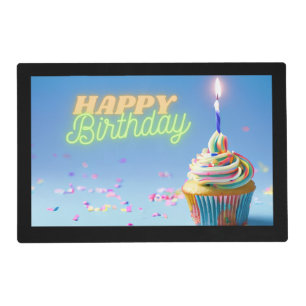 Birthday Cupcake Placemat