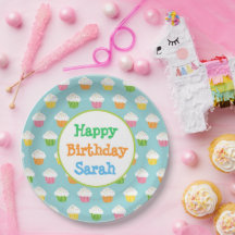 Birthday Cupcake Plate