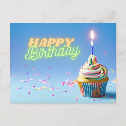 Birthday Cupcake Postcard