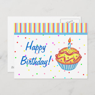 Birthday Cupcake Postcard