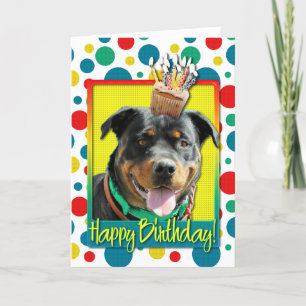 Birthday Cupcake — Rottweiler — SambaParTi Card