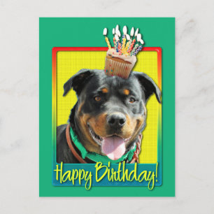 Birthday Cupcake - Rottweiler - SambaParTi Postcard
