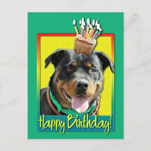 Birthday Cupcake _ Rottweiler _ SambaParTi Postcard