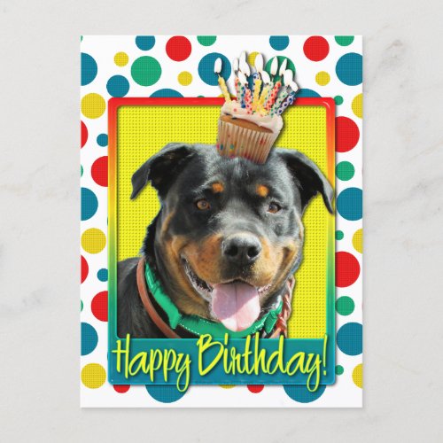 Birthday Cupcake _ Rottweiler _ SambaParTi Postcard