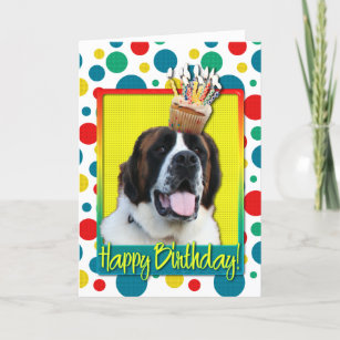 Saint Bernard Birthday Cards Zazzle