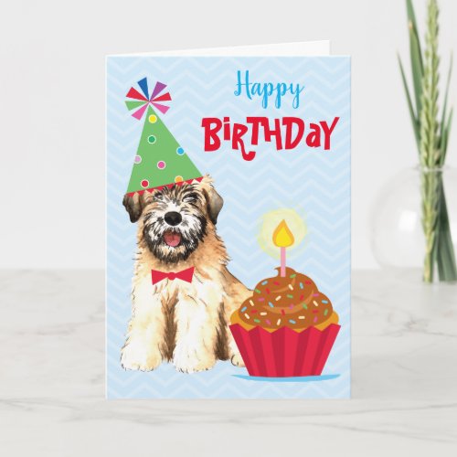 Birthday Cupcake Soft Coated Wheaten Terrier Card