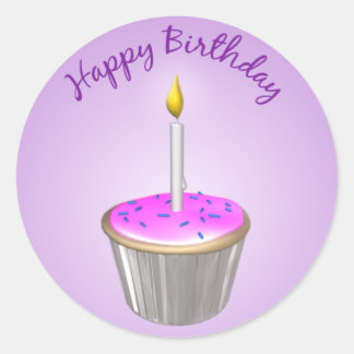 Birthday Cupcake Sticker