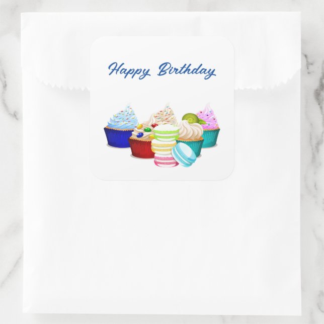 Birthday Cupcake Stickers   (Bag)