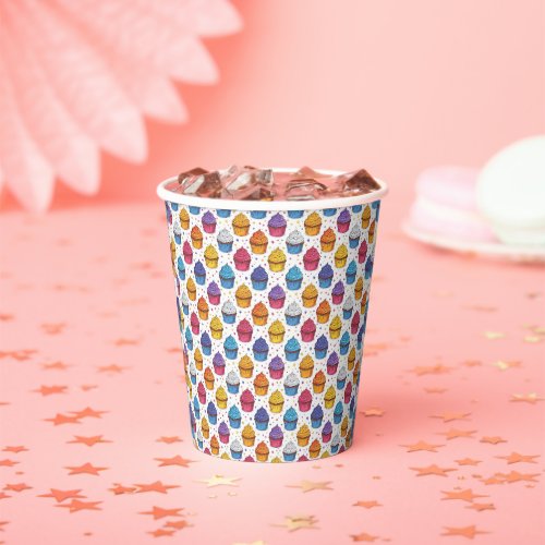 Birthday Cupcake Themed Paper Cups
