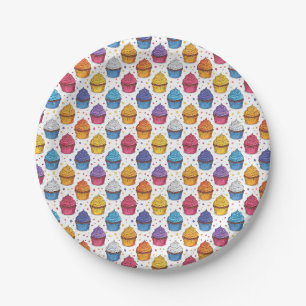 Birthday Cupcake Themed Paper Plates