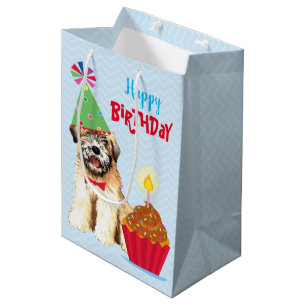 Birthday Cupcake Wheaten Terrier Medium Gift Bag