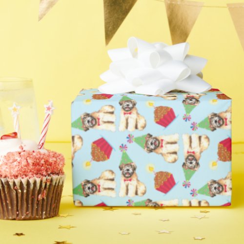 Birthday Cupcake Wheaten Terrier Wrapping Paper