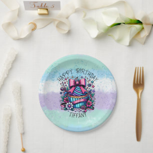 Birthday Cupcake Whimsical Personalized Paper Plates