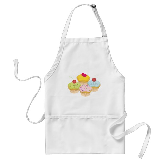 Birthday Cupcakes Adult Apron (Front)