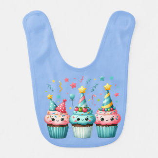 Birthday Cupcakes Baby Bib
