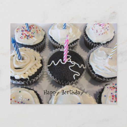 Birthday Cupcakes Postcard