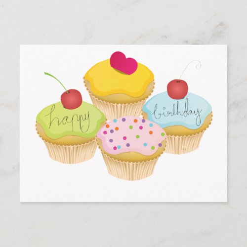 Birthday Cupcakes Postcard