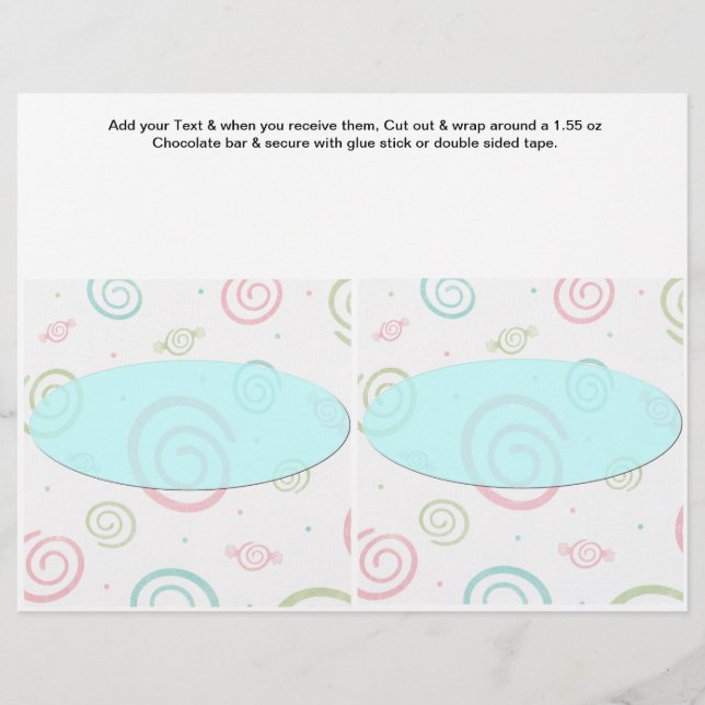 Birthday Custom Candy Bar Wrappers Party favors (Front)