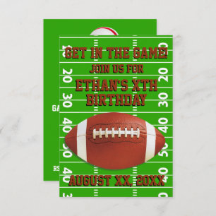 Birthday Custom Football Party Invitation