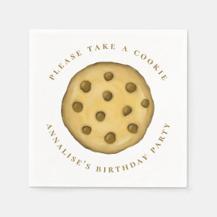 Birthday Custom Minimalist Please Take A Cookie Napkins