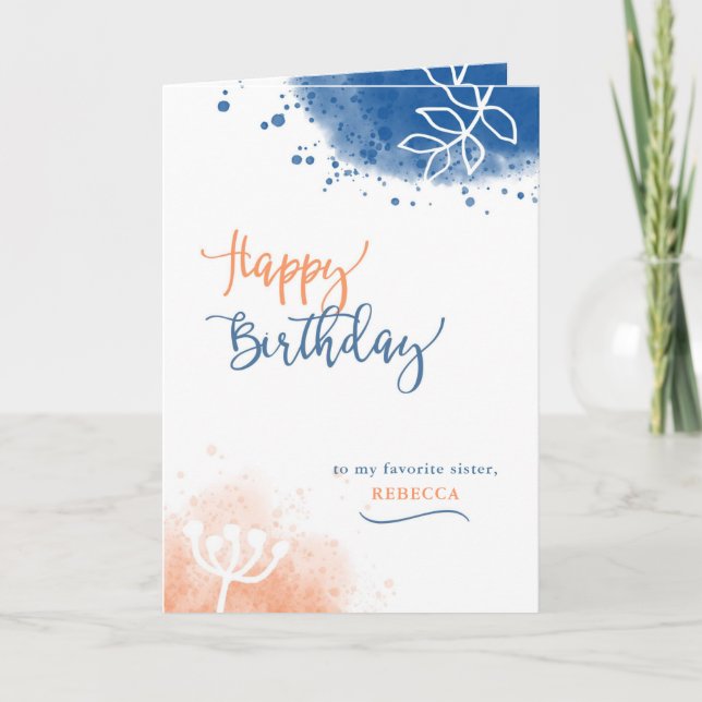 Birthday Custom Name and Relationship Card (Front)
