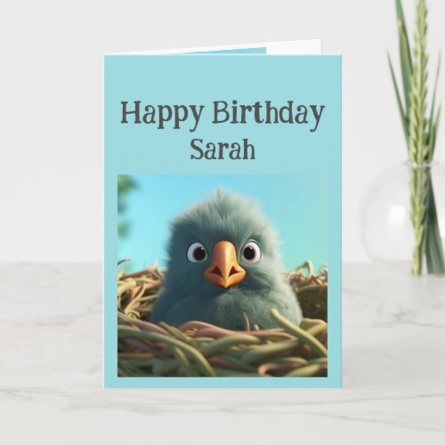 Birthday Custom Name Fun Tweetest Person Bird Card