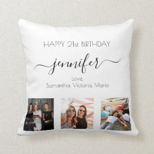 Multicolor Girl Birthday Gift Throw Pillow Best Women Birthday Designs & Gifts Women's Queens Are Born In April Design 18x18
