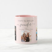 Birthday custom photo best friends blush pink mug (Center)