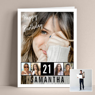 Birthday Custom Photo Collage Big Jumbo Card