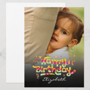Birthday Custom Photo Greeting Card Personalized