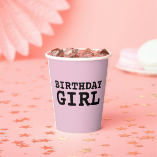 BIRTHDAY CUSTOM PINK PARTY GIRLS Paper cups
