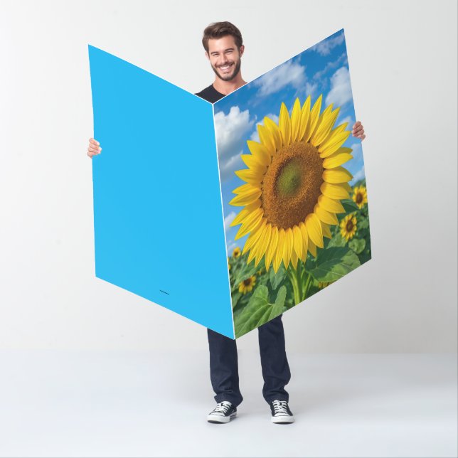 BIRTHDAY CUSTOM SUNFLOWER BIG BIGGEST GREETING  CARD (In Situ)