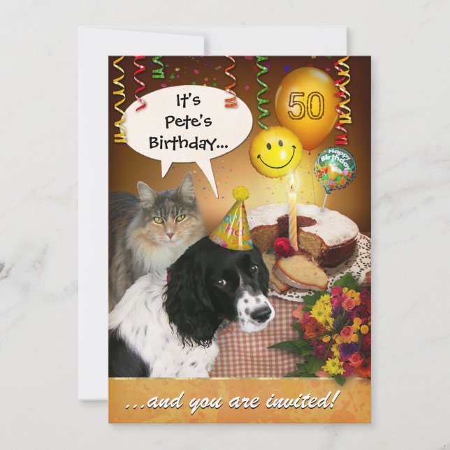 Birthday (customizable) invitation (Front)