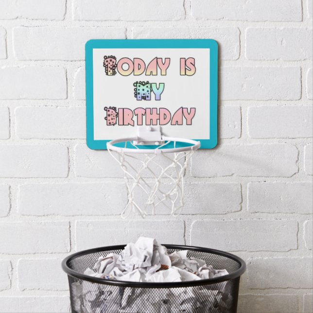 Birthday Customize Product Mini Basketball Hoop (In Situ)