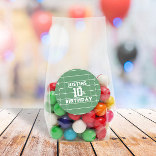 Birthday Cute Sports Football Field Number Party  Classic Round Sticker