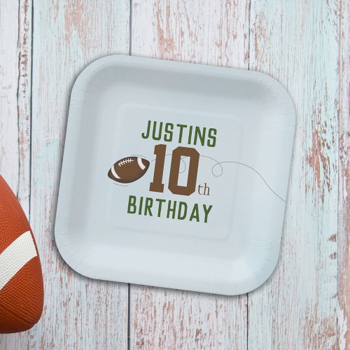 Birthday Cute Sports Football Number Party Fun Paper Plates