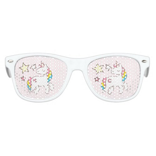 Birthday Cute Unicorn with Cute Stars Kids Sunglasses