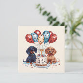 Birthday Dachshund Dogs (Standing Front)