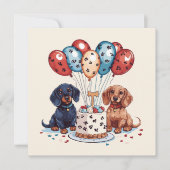 Birthday Dachshund Dogs (Front)