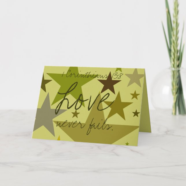 Birthday-Dad-Love Never Fails Card (Front)