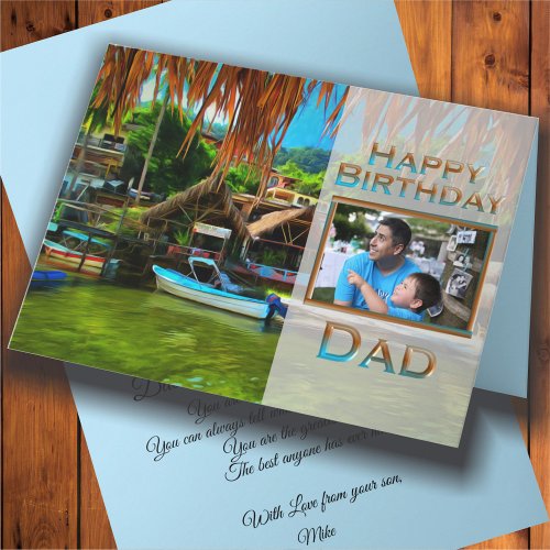 Birthday Dad Mismaloya River 0331 Card
