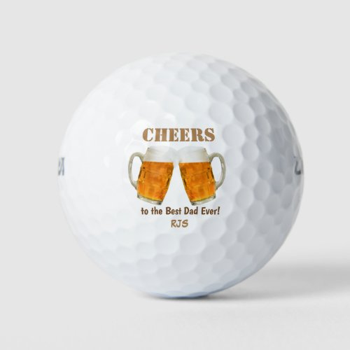 Birthday Dad Worlds Best Ever Monogram Golf Balls