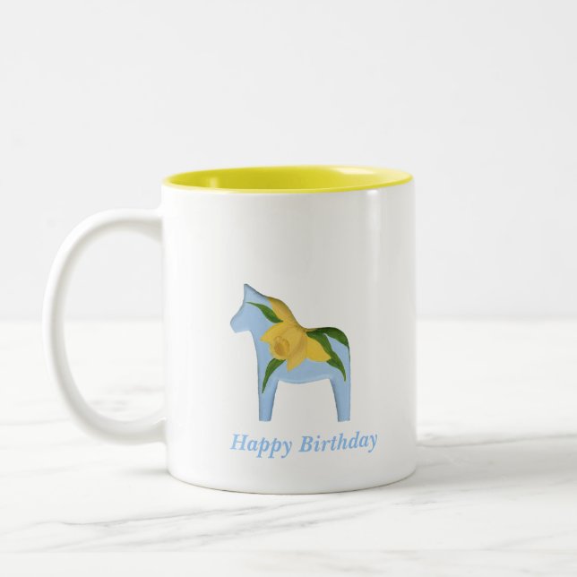 Birthday Daffodil Dala Mug (Left)